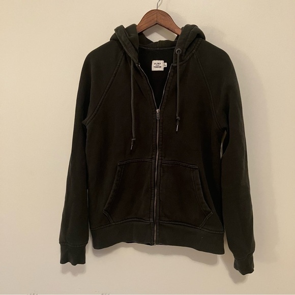 Flint And Tinder 10 Year Hoodie Mens Medium Forest Green Full Zip USA Made